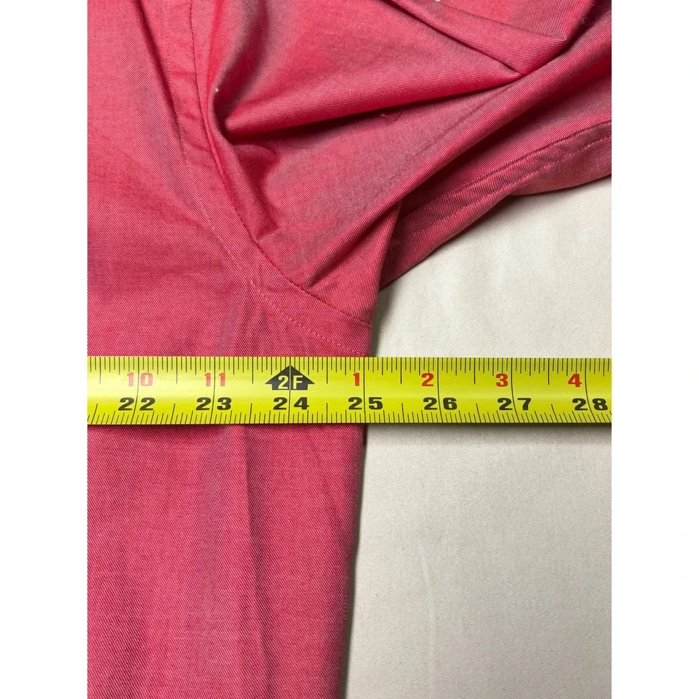 NWT Banana Republic‎ Mens Red Cotton Twill Long Sleeve Button Down Shirt Large